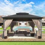 Gotland 12' x 14' Hardtop Garden Gazebo