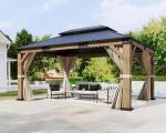 12' x 16' Heavy Duty Gazebo with Curtains