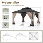 Gotland 12' x 14' Hardtop Garden Gazebo