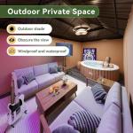 Aoxun 20x12 Hardtop Gazebo with Curtains and Netting