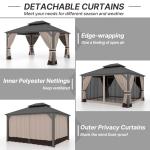 Gotland 12' x 14' Hardtop Garden Gazebo