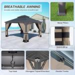 Gotland 12' x 14' Hardtop Garden Gazebo