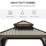 12' x 12' Hardtop Gazebo with Curtains and Netting