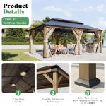 12' x 20' Heavy Duty Hardtop Gazebo with Curtains