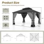 Gotland 12' x 14' Hardtop Outdoor Gazebo