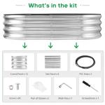 JERIA Galvanized Raised Garden Bed Planter Boxes