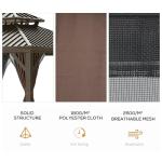 12' x 12' Hardtop Gazebo with Curtains and Netting