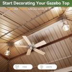 Aoxun 20x12 Hardtop Gazebo with Curtains and Netting