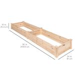 Outdoor Wooden Raised Garden Bed Planter - 8x2ft