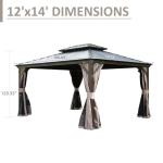 Domi 12' x 14' Hardtop Gazebo with Drainage