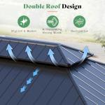 12' x 20' Heavy Duty Hardtop Gazebo with Curtains