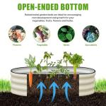 Galvanized Oval Raised Garden Bed Planter - 2 Pcs