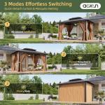 Aoxun 10’x12’ Hardtop Metal Gazebo with Netting