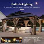 12' x 20' Heavy Duty Hardtop Gazebo with Curtains