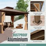 12' x 12' Hardtop Gazebo with Curtains and Netting