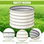 SnugNiture Round Galvanized Raised Garden Bed Set