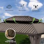 Domi 12x14FT Hardtop Outdoor Gazebo with Drainage