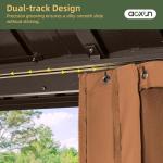 Aoxun 10’x12’ Hardtop Metal Gazebo with Netting