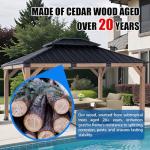 Cedar Wood Patio Gazebo with Metal Roof