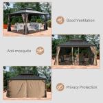 Domi 12' x 14' Hardtop Gazebo with Drainage