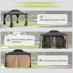 Domi 12x14FT Hardtop Outdoor Gazebo with Drainage