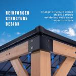 Cedar Wood Patio Gazebo with Metal Roof