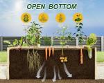 Amerlife U-Shaped Wooden Raised Garden Bed Planter
