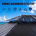 Cedar Wood Patio Gazebo with Metal Roof