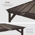 Domi 12' x 14' Hardtop Gazebo with Drainage