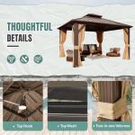 12' x 12' Hardtop Gazebo with Curtains and Netting