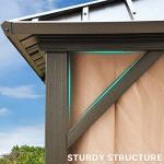 YITAHOME 10x12ft Hardtop Gazebo with Netting