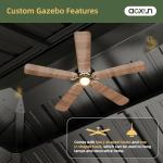 Aoxun 10’x12’ Hardtop Metal Gazebo with Netting