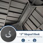 12FT x 16FT Outdoor Wooden Gazebo with Netting