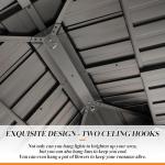 GARTOO 11’x13’ Outdoor Wooden Hardtop Gazebo