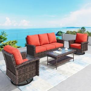 Sunshine Valley Outdoor Wicker Furniture Set with Cushions