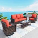 Sunshine Valley Outdoor Wicker Furniture Set with Cushions