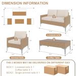 4-Piece Outdoor Wicker Patio Furniture Set