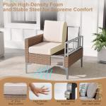 4-Piece Outdoor Wicker Patio Furniture Set