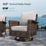 Sunshine Valley Outdoor Wicker Furniture Set with Swivel Chairs