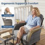 Wicker Patio Furniture Set with Swivel Rockers