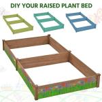 Yaheetech 8x4ft Wooden Raised Garden Bed Planter