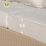 MIXPATIO Beige Wicker Patio Furniture Set 4 Pieces