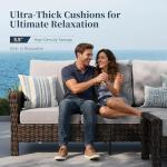 Sunshine Valley Outdoor Wicker Furniture Set with Swivel Chairs