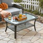 4-Piece All-Weather Wicker Patio Furniture Set