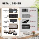 Beige 5-Piece All-Weather Wicker Patio Set