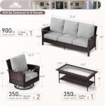 Sunshine Valley Outdoor Wicker Furniture Set with Swivel Chairs