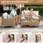 4-Piece Outdoor Wicker Patio Furniture Set
