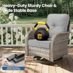 Wicker Patio Furniture Set with Swivel Rockers