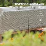 5-Piece Wicker Patio Furniture Set with Cushions