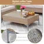 4-Piece Outdoor Wicker Patio Furniture Set